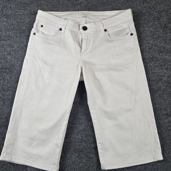 Kut from the Kloth Pants - Kut from the Kloth Bermuda Shorts Womens 8 White Denim Mid Rise
